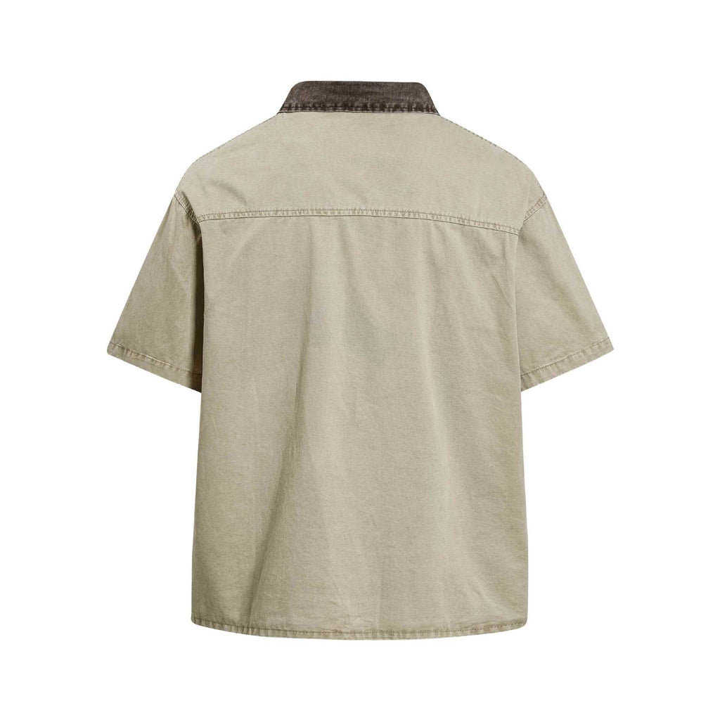 Emblem Embroidered Short Sleeve