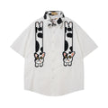 Spotted Embroidery Short Sleeve